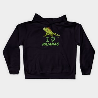 I Love Iguanas for Iguana Lovers Kids Hoodie